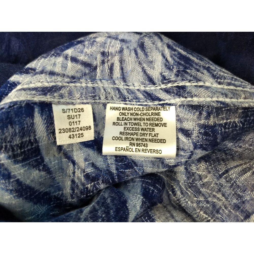 Tasso Elba Island Ombre Shirt Men XXL Rayon Button Up Blue Hawaiian 2XL NWT READ - Picture 12 of 16